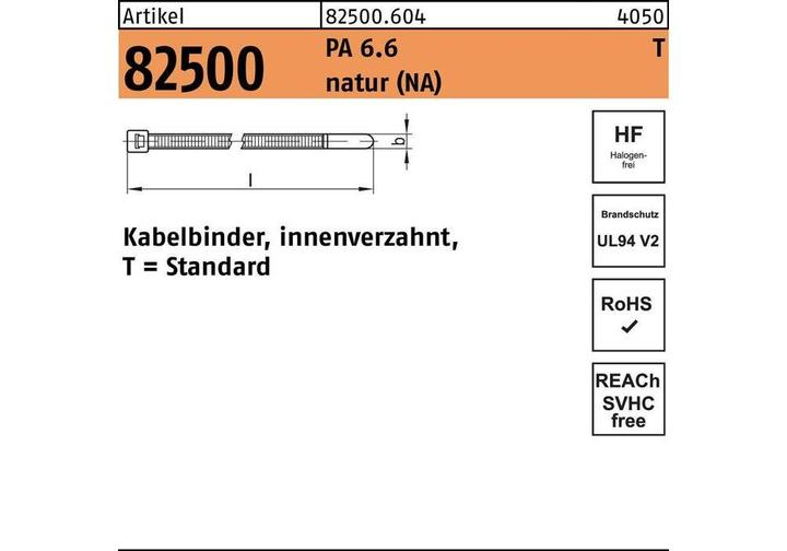 Image du produit HellermannTyton Hellermann Tyton 111-01919 Polyamide Transparent 100pcs(e) Colliers de Câblage (Serre-câbles en plastique, 100 mm, 100 pcs)