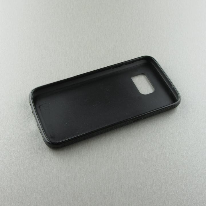 Actual product image PhoneLook Cover silicone black Halloween 2023 rose and skeleton (Samsung Galaxy S7)