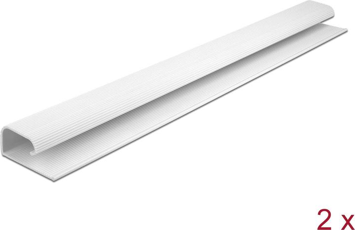 Image du produit Delock Goulotte de câblage pour montage sous table 0.4 m x 57 mm Blanc 2 pièces (Conduit, 40 cm)