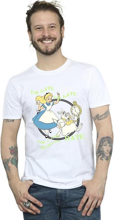 Immagine prodotto Disney Maglietta Uomo Alice In Wonderland I'm Late (4XL)