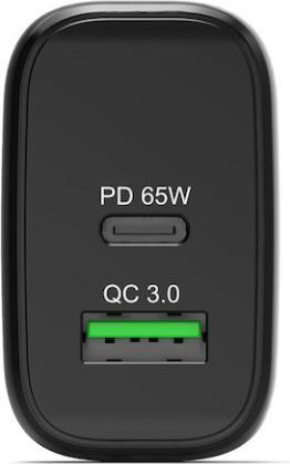 Actual product image Port Designs Alim USB 65W Techno GaN USB A + USB C sans câbles (65 W)