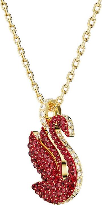 Produktbild Swarovski Iconic Swan Halskette Schwan Mittel Rot Gold (Swarovski Metall, 42 - 47 cm)