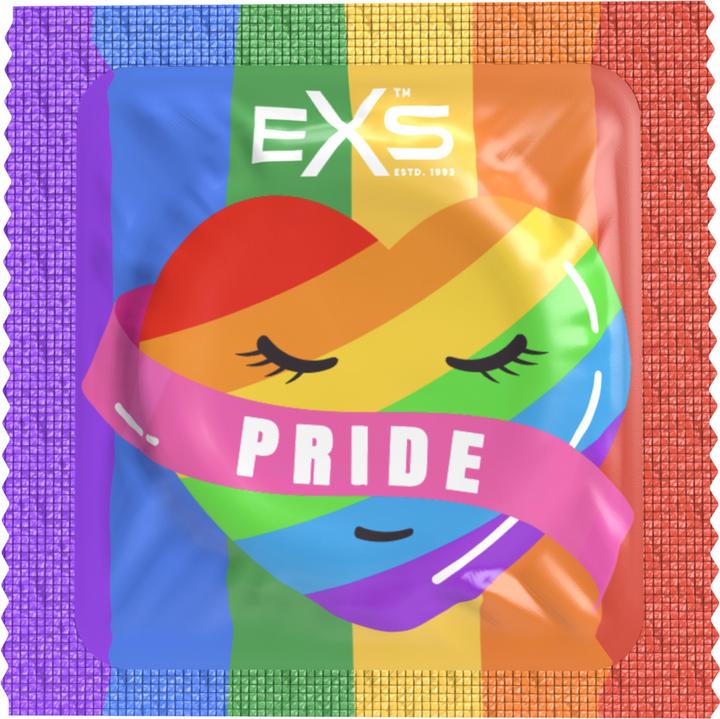 Produktbild EXS Vorratsbeutel «Pride» 144 anatomische Kondome im Regenbogen-Design (144 Stk.)