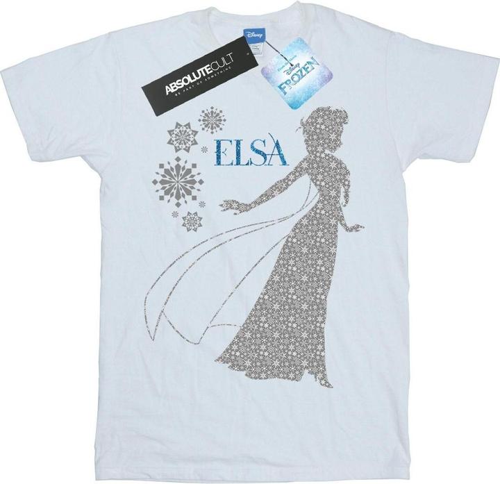 Immagine prodotto Disney Frozen Elsa Christmas Silhouette Maglietta Ragazze (140, 146)