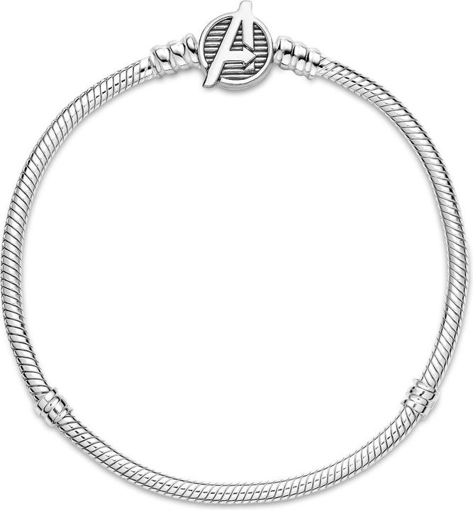 Actual product image Pandora Moments Marvel The Avengers Logo Snake Chain Bracelet (17 cm, Silver 925)