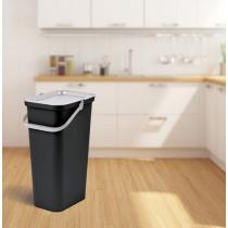 Actual product image Tontarelli fashion bin with handle 38l white/black (38 l)
