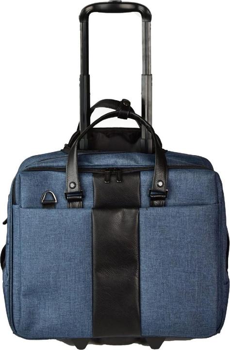 Dermata Business Laptop Trolley Canvas 3497CV Blauw (32 l, Handgepäck (bis 50l))