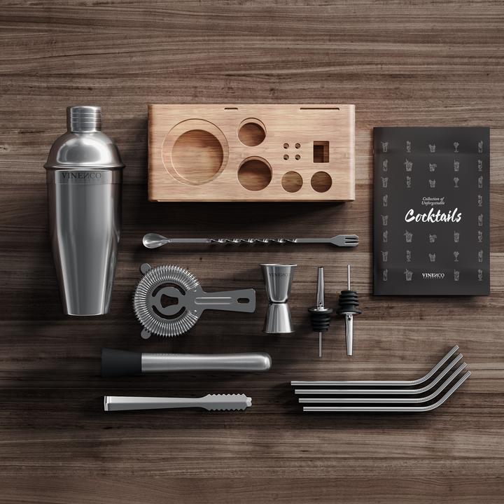 Immagine prodotto Vinenco Set di shaker per cocktail (Set da cocktail)