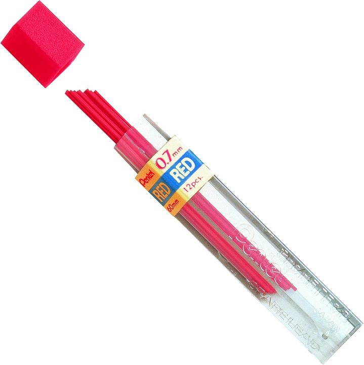 Immagine prodotto Pentel Ersatzminen für Druckbleistift 0,7 mm (Mine di ricambio, Rosso)