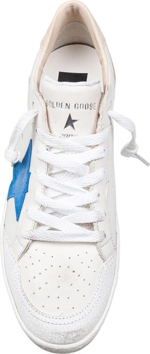 Produktbild Golden Goose ballstar sneakers in white leather with bluette star (42)