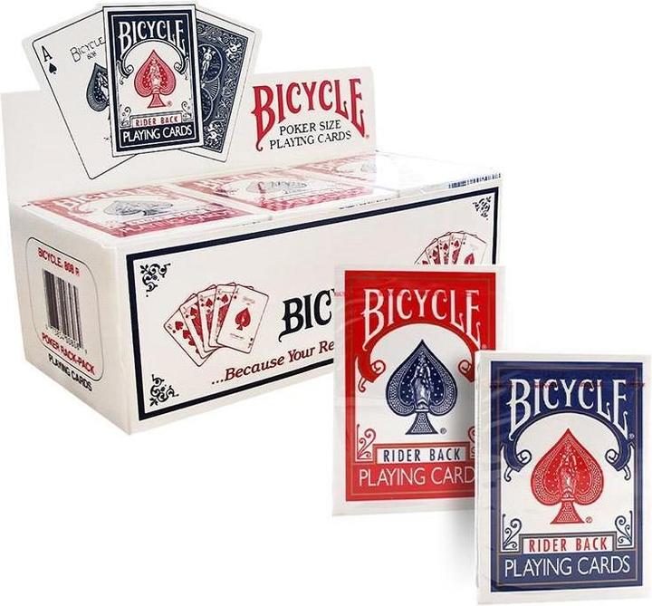 Actual product image Megagic Bicycle cards red or blue (German)