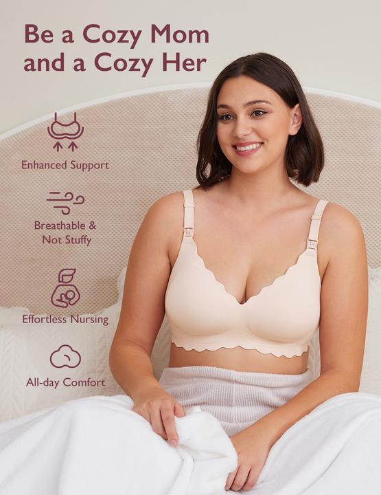 Produktbild Momcozy YN46 Seamless Support Floral Nursing Bra Skin XL (XL)