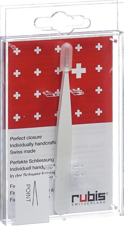 Produktbild Rubis Pinzette spitz, weiss, Inox