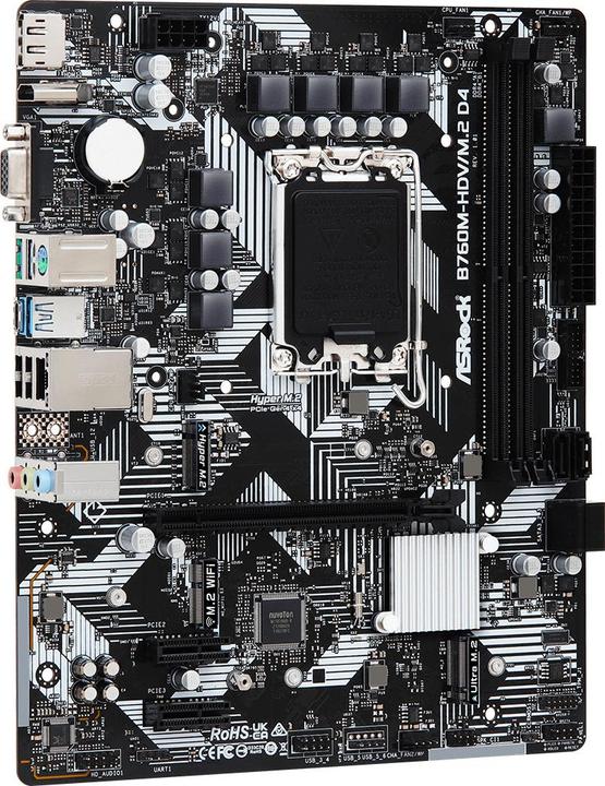 Actual product image AsRock B760M-HDV/M.2 D4 (LGA 1700, Intel B760, mATX)