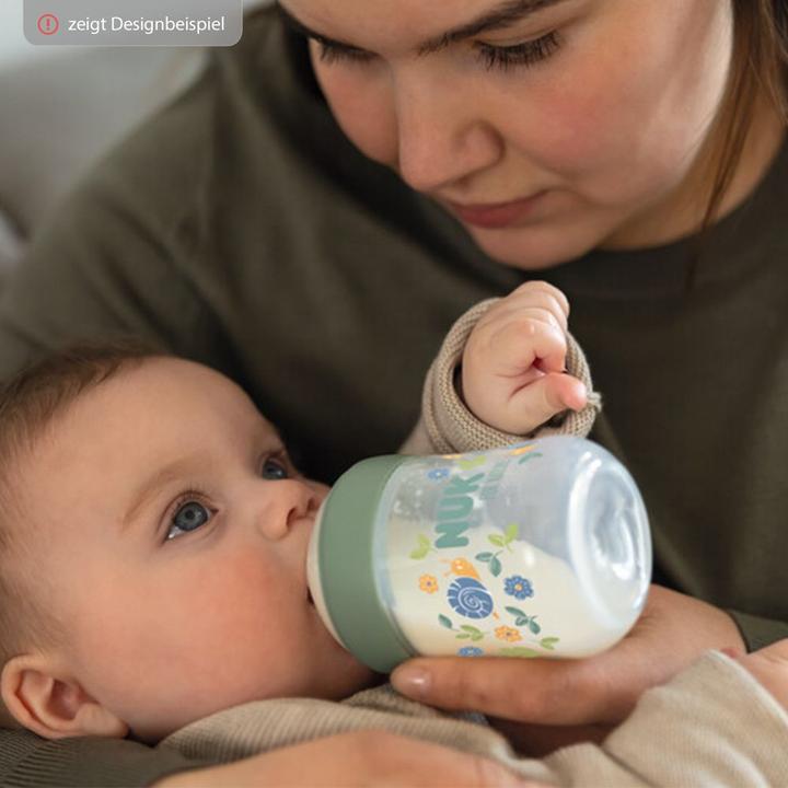 Produktbild NUK for Nature Babyflasche mit Temperature Control, mit brustähnlichem Silikon-Trinksauger aus nachh (150 ml)
