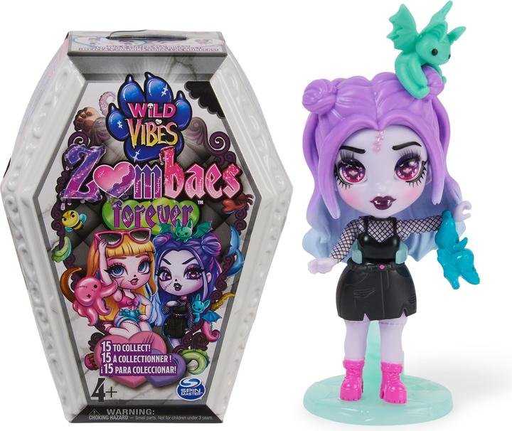 Actual product image Spin Master Zombaes Forever, Wild Vibes, Figurine zombie surprise à collectionner avec accessoires pour poupées