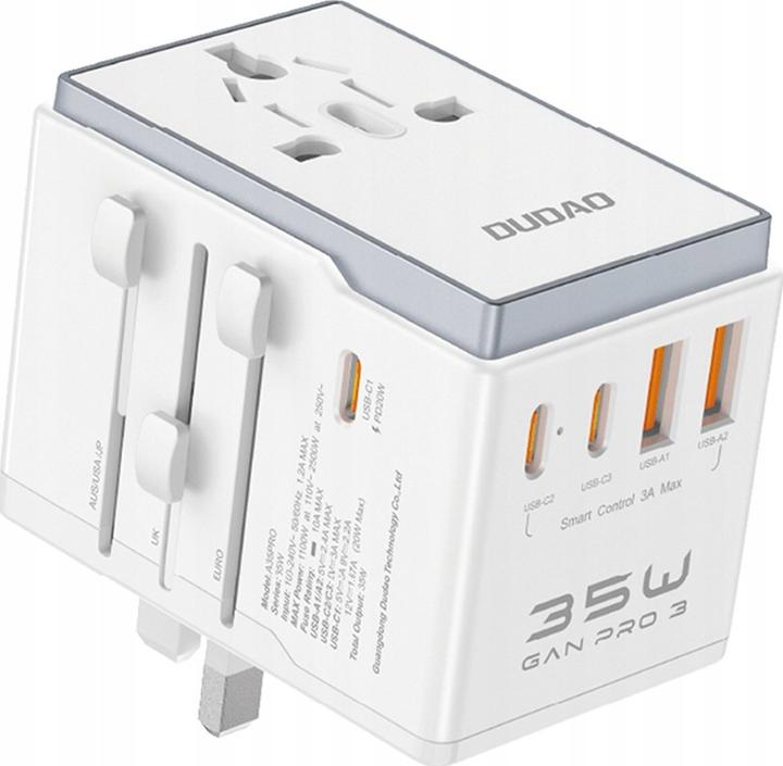 Produktbild Dudao A35 Universal Travel Adapter White