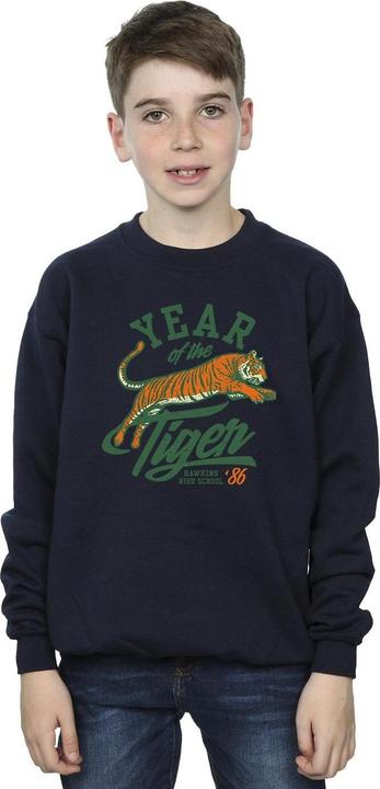 Actual product image Netflix Boys Stranger Things Hawkins Year of The Tiger 86 Sweatshirt (140, 146)