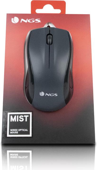 Produktbild NGS Black Mist Maus rechts USB Typ-A Optisch 800 DPI (Kabelgebunden)