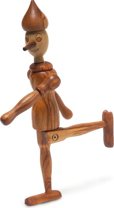 Produktbild Natura Punto Pinocchio-Figur mit beweglichen Armen und Beinen, 25 cm, Olivenholz