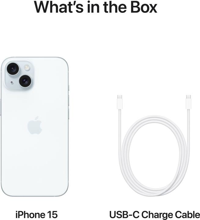 Produktbild Apple iPhone 15 (512 GB, Blue, 6.10", SIM + eSIM, 48 Mpx, 5G)