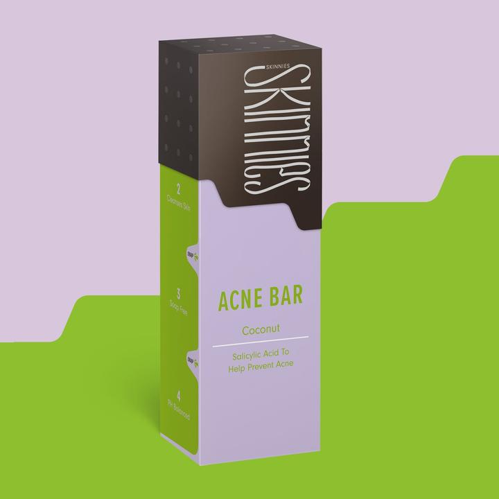 Produktbild Skinnies Acne Bar Coconut (Hartseife, 100 ml)