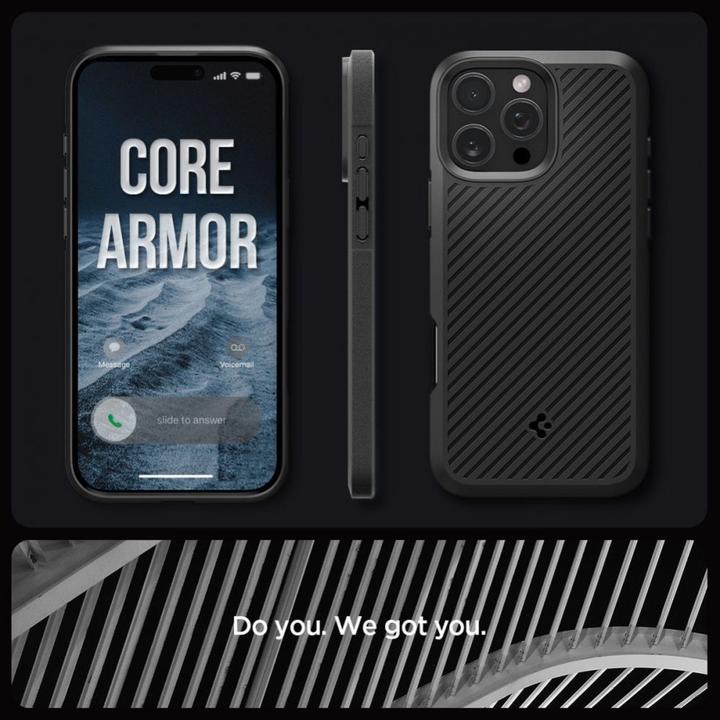Immagine prodotto Spigen Core Armor iPhone 16 Pro nero opaco ACS08157 (Apple iPhone 16 Pro)