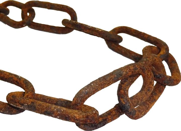 Actual product image Vitaliano Steel chain, rusted 5mm, sold by the metre, 30 metres (30 m)