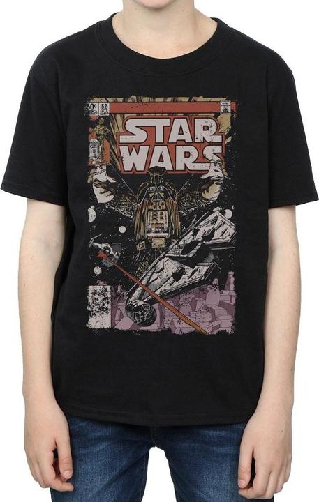 Actual product image Star Wars Boys Millennium Falcon Comic T-Shirt (128)