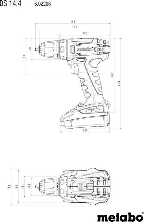 Image du produit Metabo BS 14.4 (Fonctionnement sur batterie)