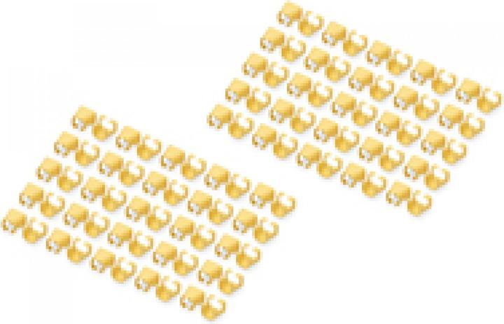 Immagine prodotto Digitus Clip colorate per cavi RJ45 Colore giallo, confezione da 100 pezzi