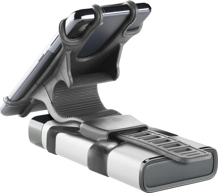Actual product image Newrban Cellularline mobile phone steering wheel holder with powerbank case Black