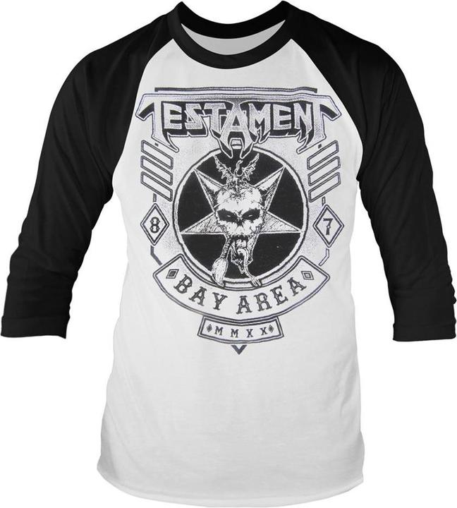 Immagine prodotto Testament T-Shirt baseball à manches longues unisexe adulte Bay Area 87 Europe 2020 Tour (S)