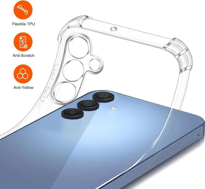 Actual product image Screenguard Samsung Galaxy A15 5G Case Crystal Soft Airbag Bumper (Samsung Galaxy A15 5G)