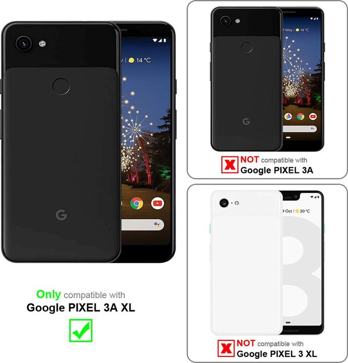 Actual product image Cadorabo Book Smart View Mirror Cover (Google Pixel 3a XL)