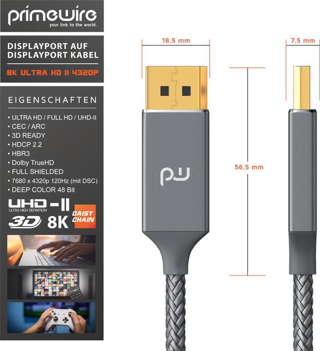 Produktbild Primewire DisplayPort – DisplayPort (3 m, DisplayPort)