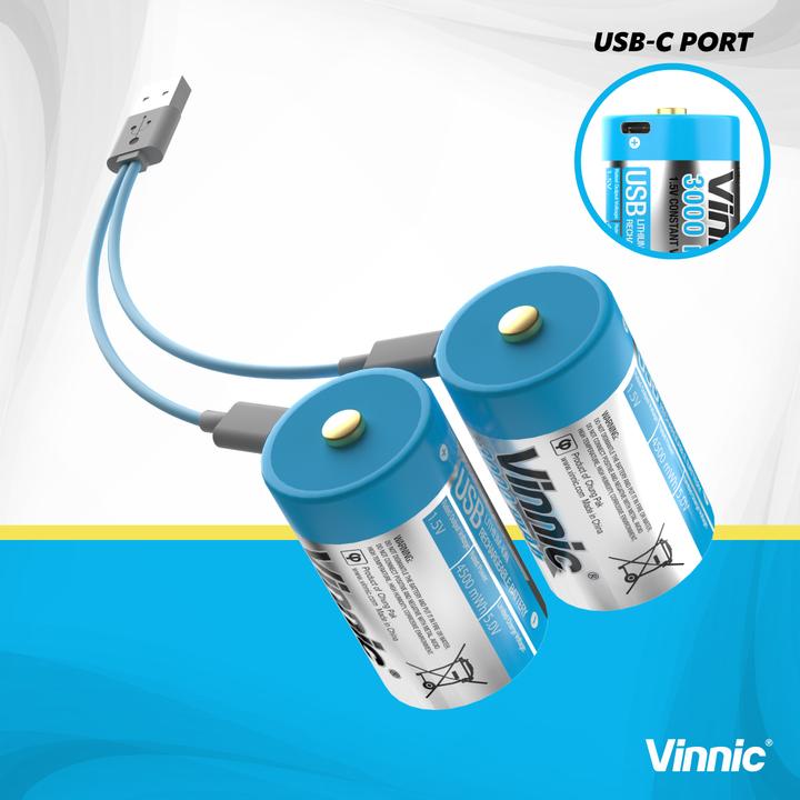 Image du produit Vinnic USB Rech. Batterie (2 pcs, 3000 mAh)