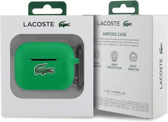 Actual product image Lacoste LCAP2SLON AirPods Pro 2 zielony/green Silicone Croc Logo (Headphone bag)