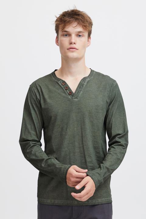 Actual product image Solid Tinox Men's Longsleeve With V-Neck Made Of 100% Cotton (L)