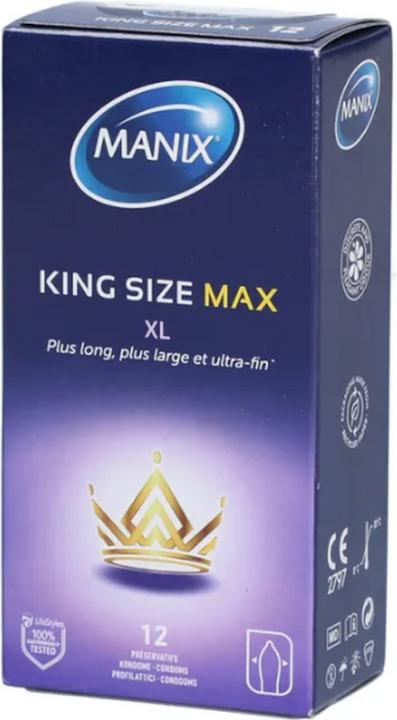 Produktbild Manix King Size» Max XL - 12 hauchzarte XL-Kondome mit erregender Spezialform (12 Stk.)