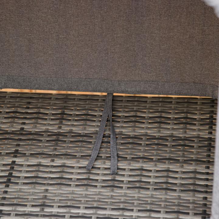 Image du produit Outsunny Transat en rotin avec toit solaire (195 cm)