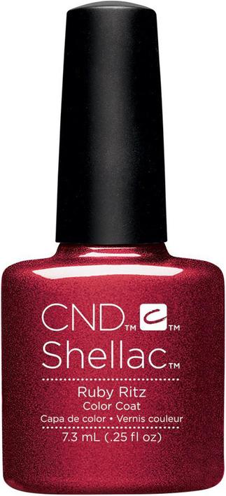 CND Shellac UV Color Coat Books & Beaujolais (Ruby Ritz, UV-Gel Lack)