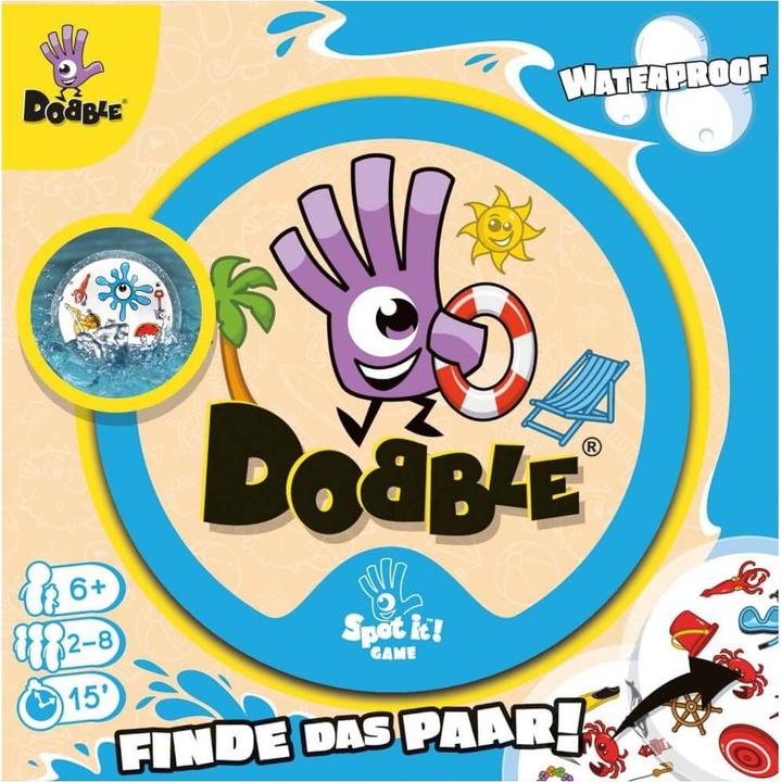 Productafbeelding Zygomatic Dobble Waterproof, kaartspel, voor 2-8 spelers, vanaf 6 jaar (DE editie) (Duits)