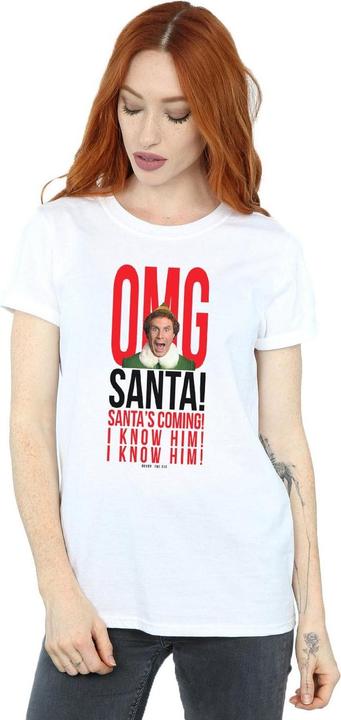 Immagine prodotto Elf OMG Santa I Know Him Maglietta Ampia Donna (XL)