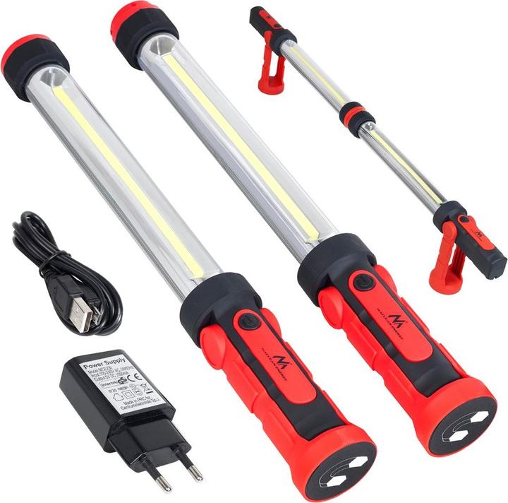 Produktbild Maclean werklamp LED XXL MCE230 Energy 2 stuks lampen met hanger en magneet (1200 lm)