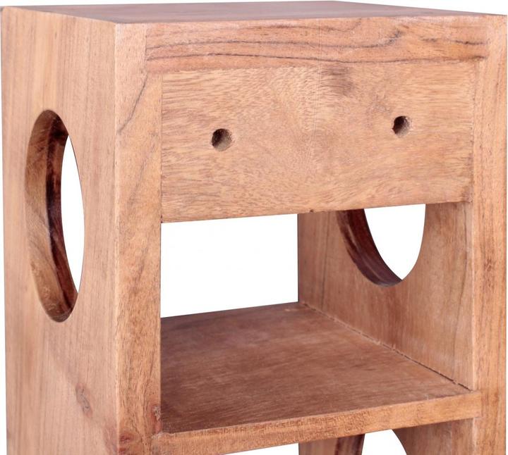 Actual product image FineBuy Wine rack solid wood acacia acacia (15 x 70 x 15 cm, 5 Fl.)