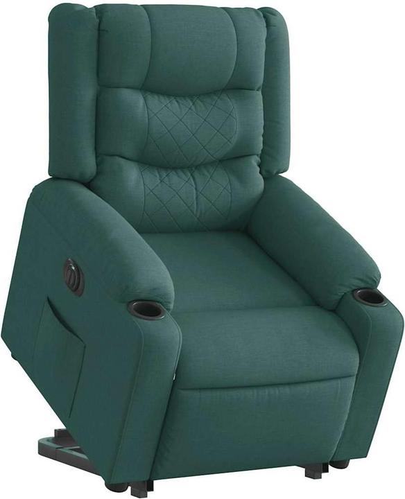 Image du produit VidaXL Fauteuil de massage électrique avec fonction releveur Vert foncé Tissu