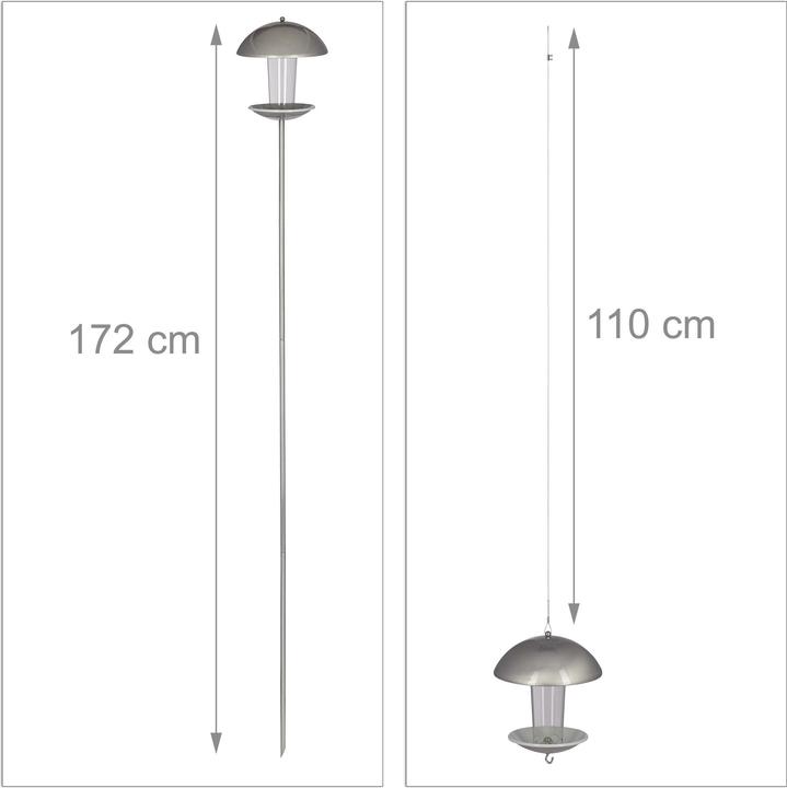 Actual product image Relaxdays Bird Feeder on a Pole