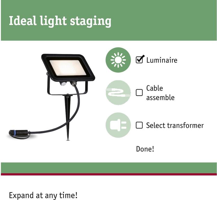Image du produit Paulmann Outdoor Plug & Shine Flood Spot (1700 lm, IP65)