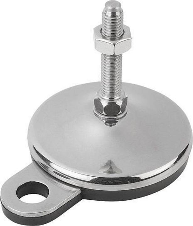 Productafbeelding Kipp Stelvoet, vorm B M20x150, D=100, roestvrij staal, comp rubber